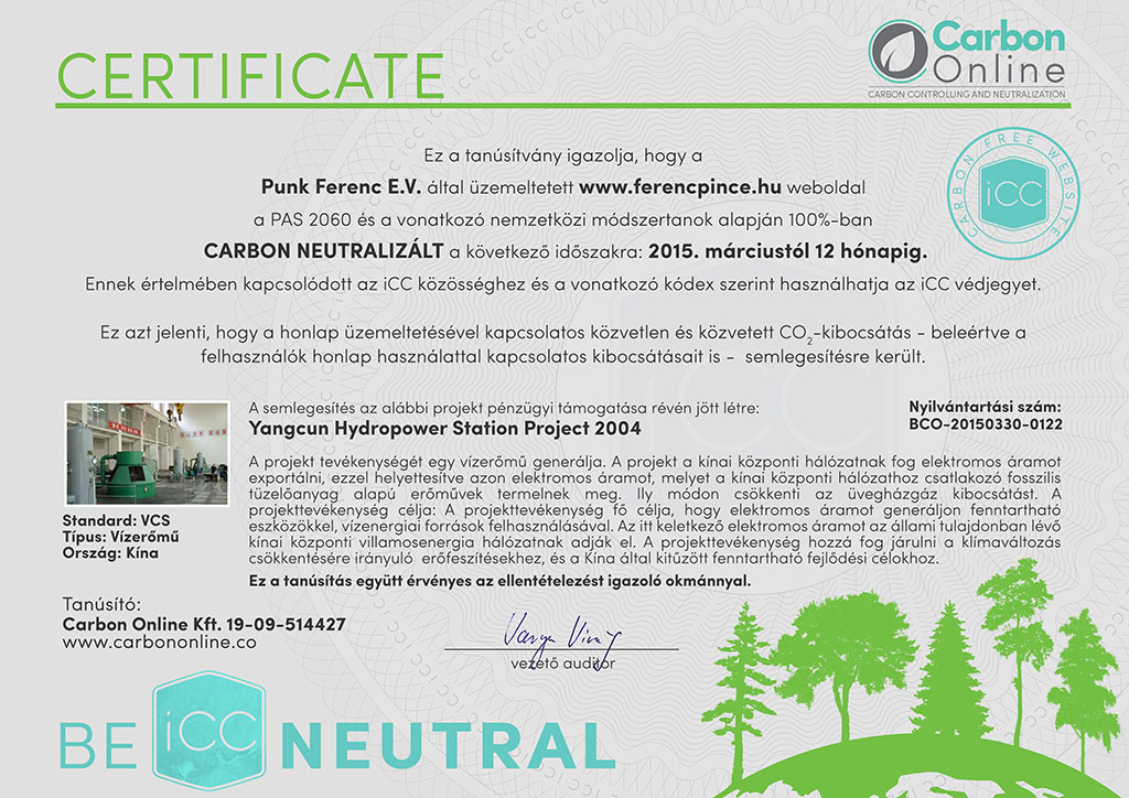 carbon neutral website certificate ferencpince hu signed 